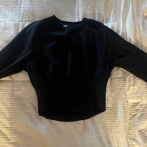 Black Cropped Sweatshirt